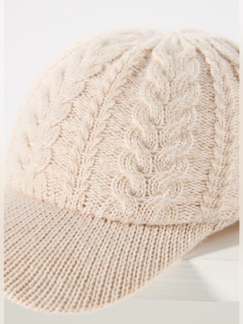Anthropologie x Central Park West Cable Sweater Baseball Cap